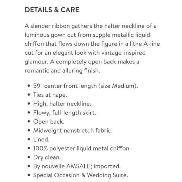 Nouvelle Deidre Liquid Chiffon Halter Trapeze Gown - Picture 4 of 11